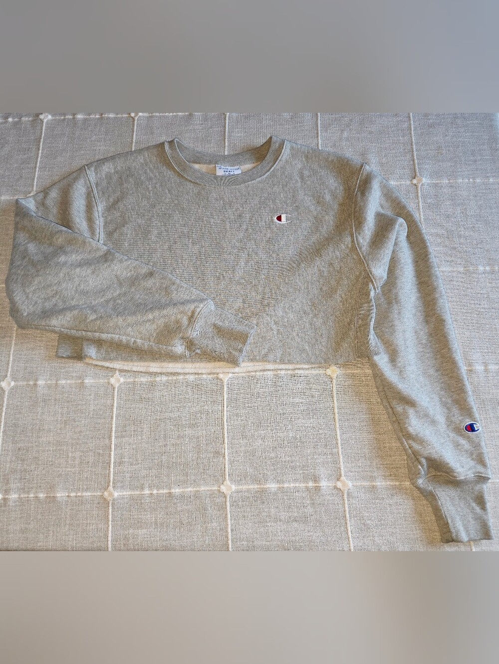 Champion Reverse Weave Heather Gray Crewneck Sweatshirt Size Small
